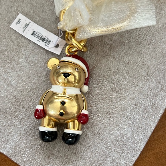 Coach Santa Bear Bag Charm - Picture 9 of 9